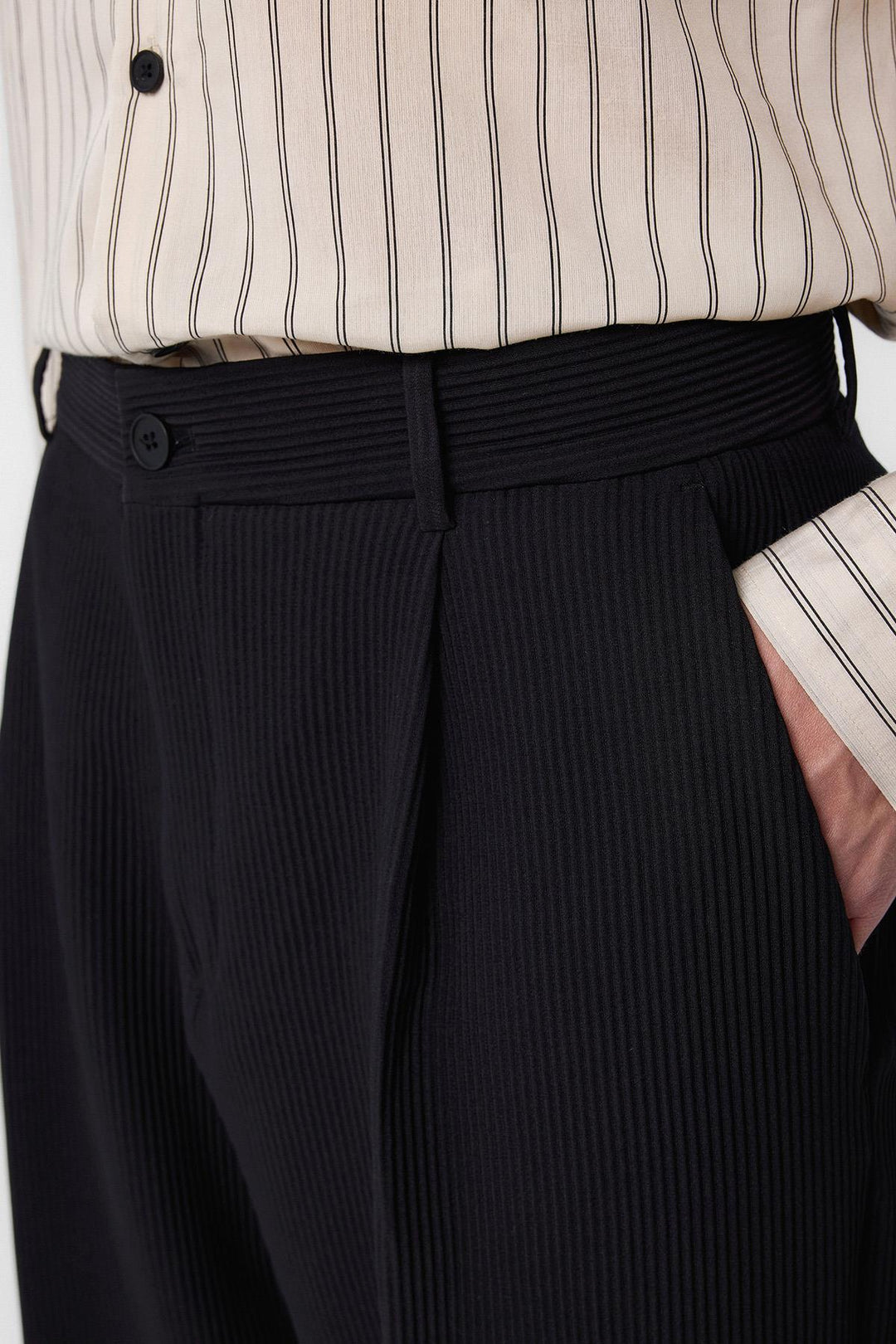 ANT Antioch Siyah Baggy Fitilli Erkek Pantolon - Concord