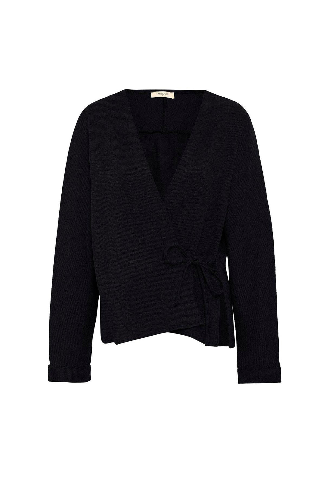 ANT Antioch Black Kimono Style Women's Shirt with Ties - San Severo