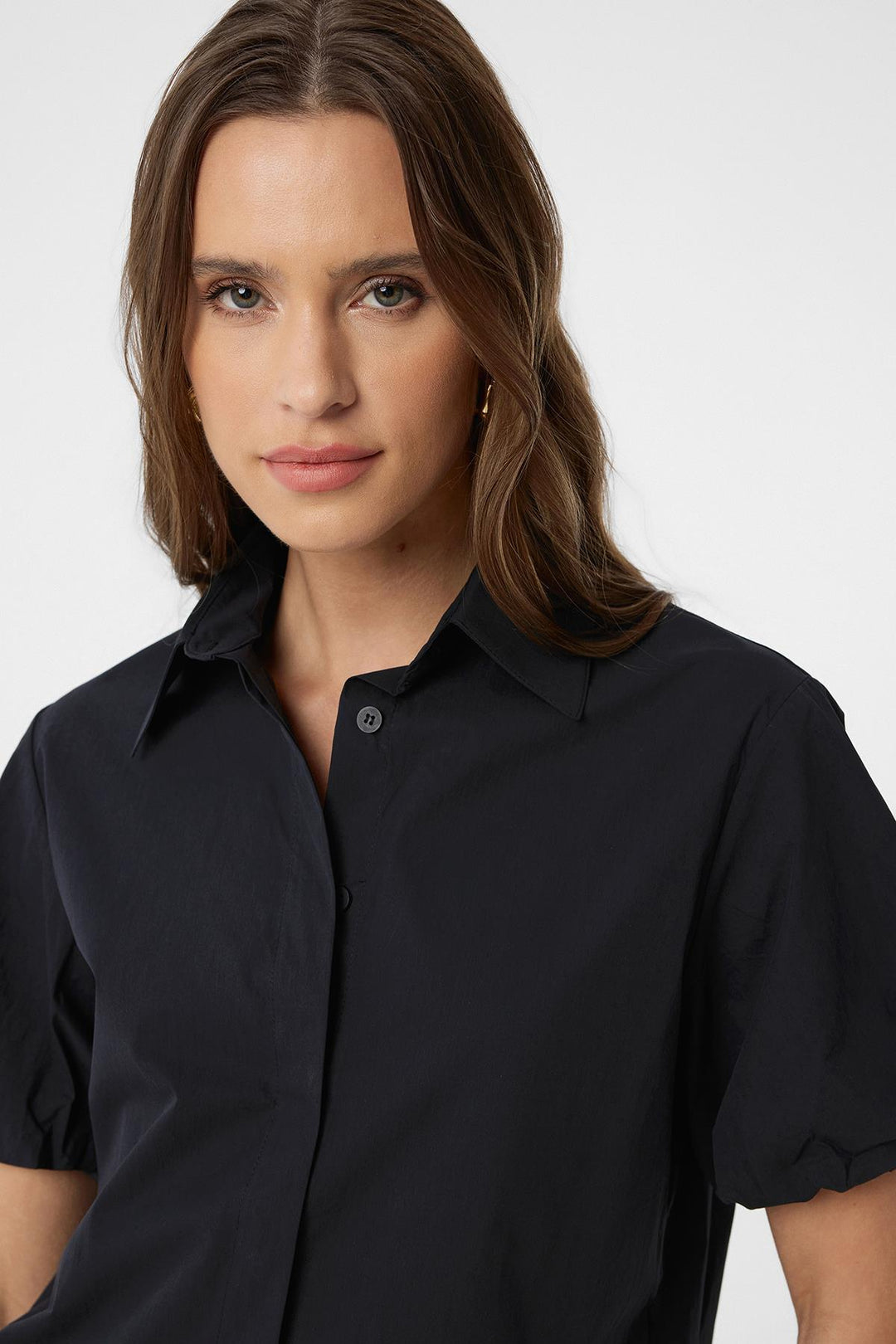 ANT Antioch Black Balloon Sleeve Women's Shirt - Shoreline