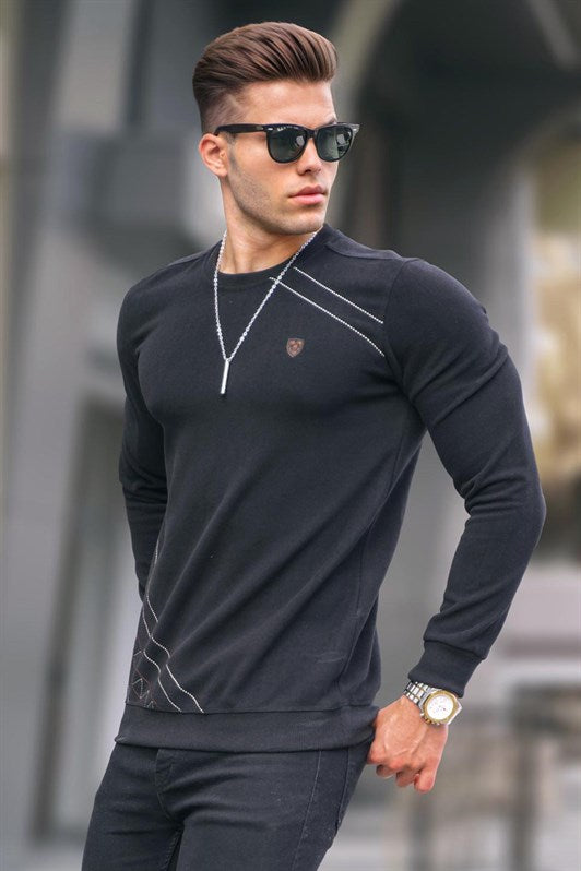 MDX Black Basic Bicycle Neck Sweater 5965 - Jáltipan de Morelos