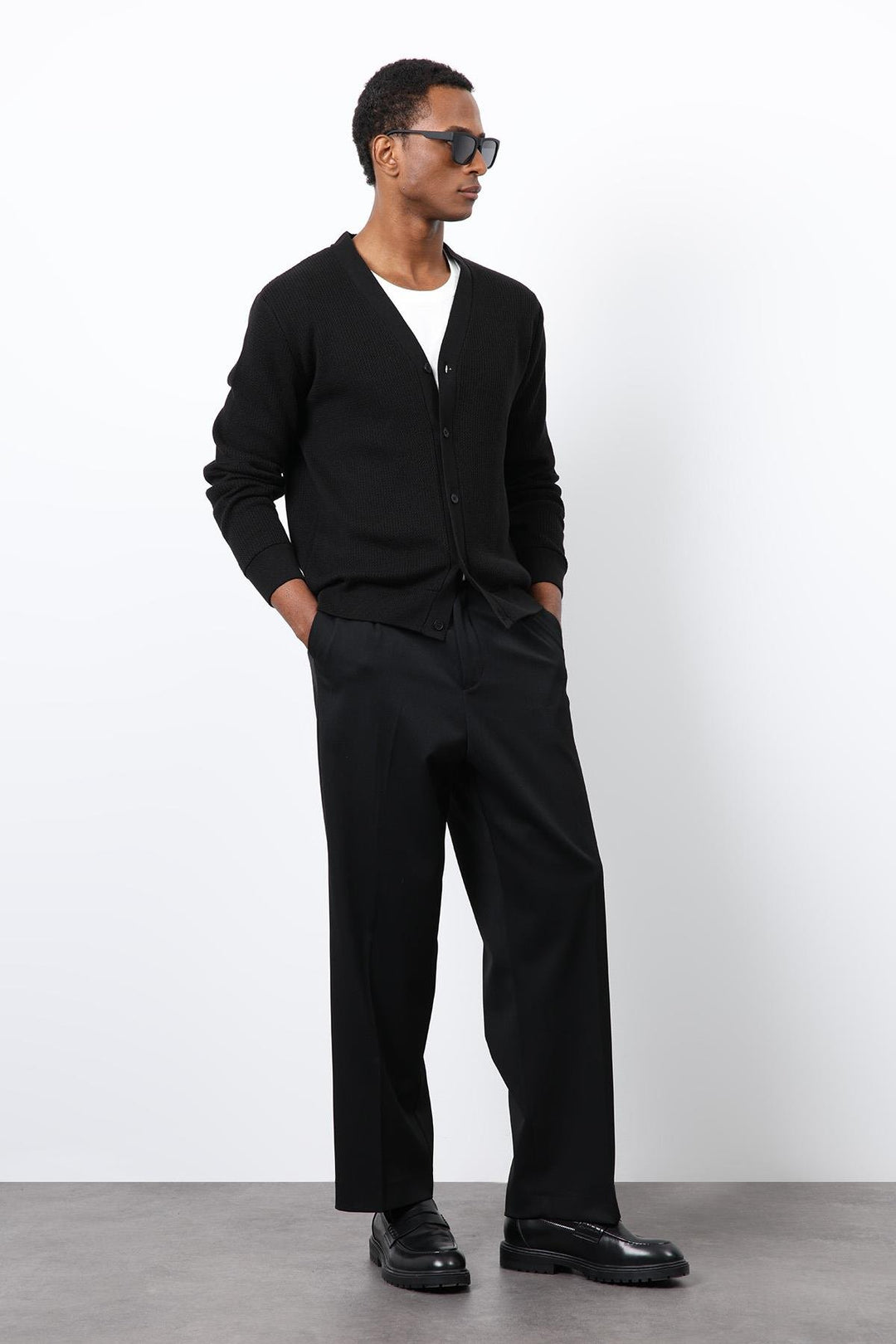 ANT Antioch Siyah Basic Erkek Hırka - Elmont