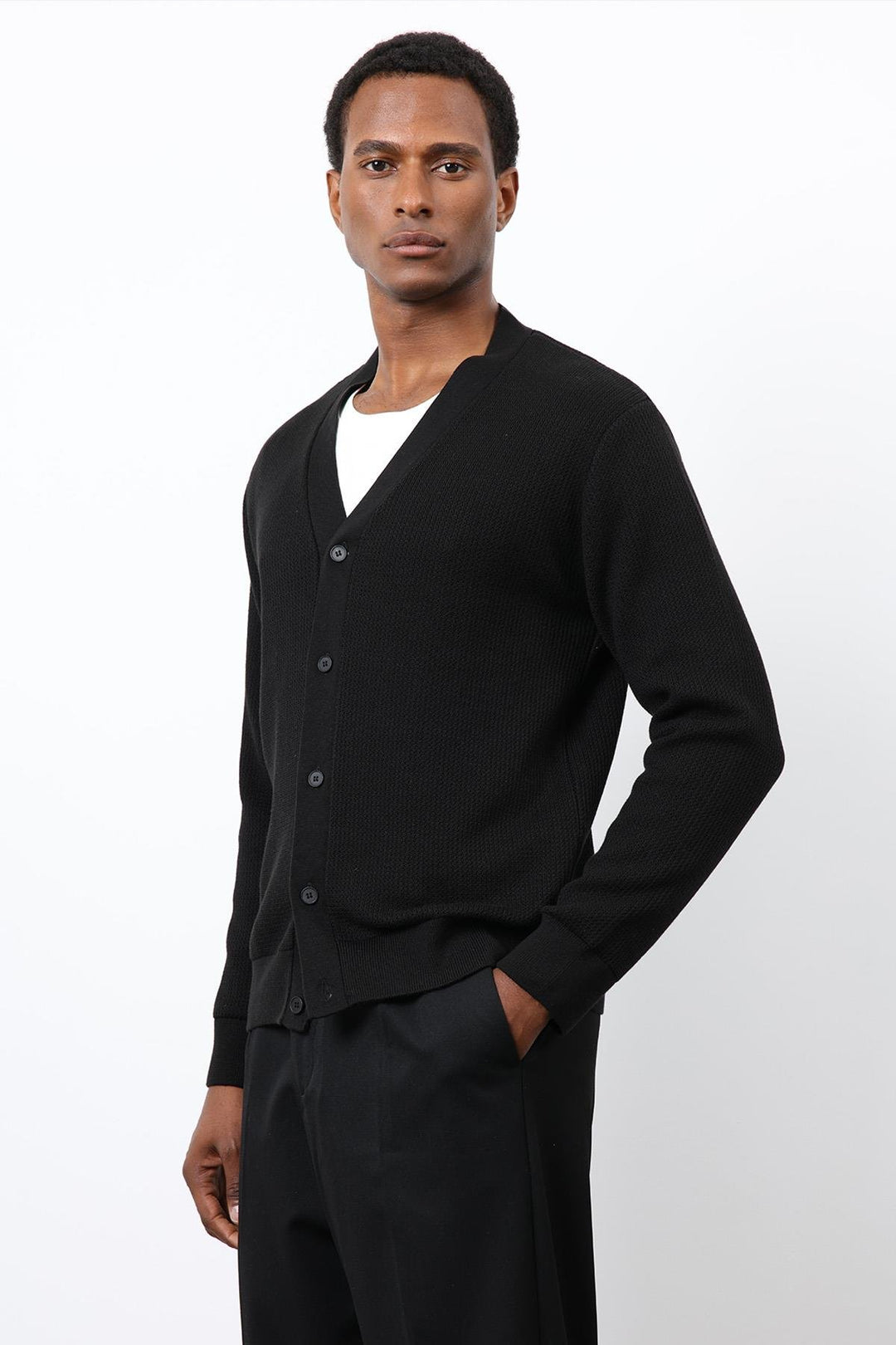 ANT Antioch Siyah Basic Erkek Hırka - Elmont