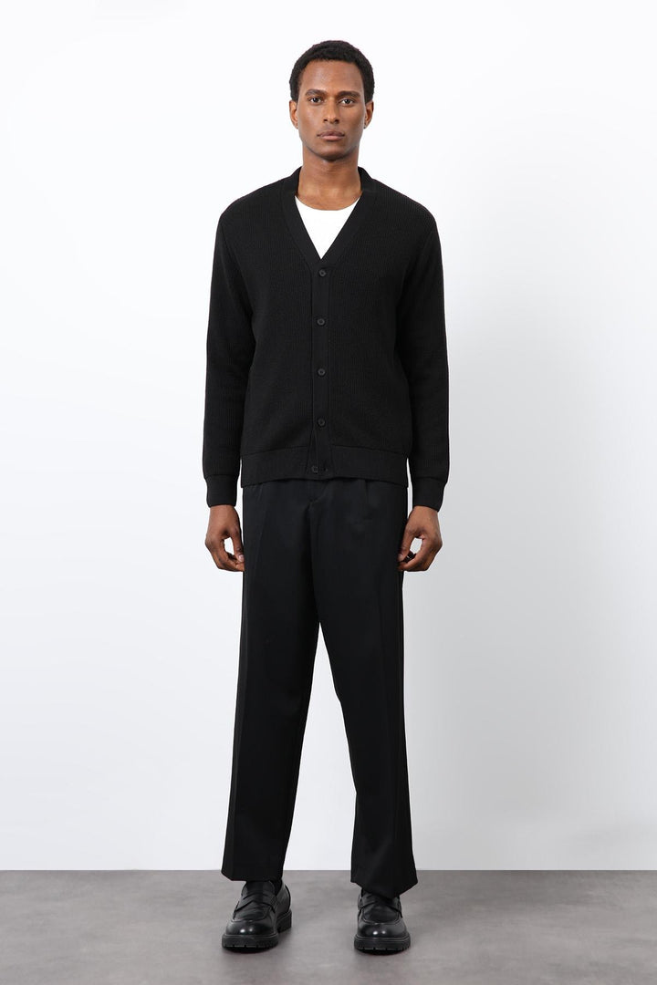 ANT Antioch Siyah Basic Erkek Hırka - Elmont