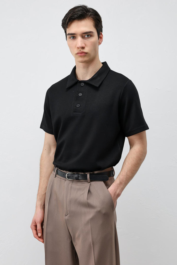ANT Antioch Siyah Basic Polo Yaka Erkek T-Shirt - North Ridgeville
