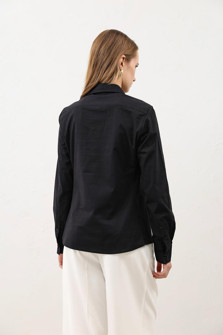 ANT Antioch Siyah Basic Slim Fit Kadın Gömlek - Bognor Regis