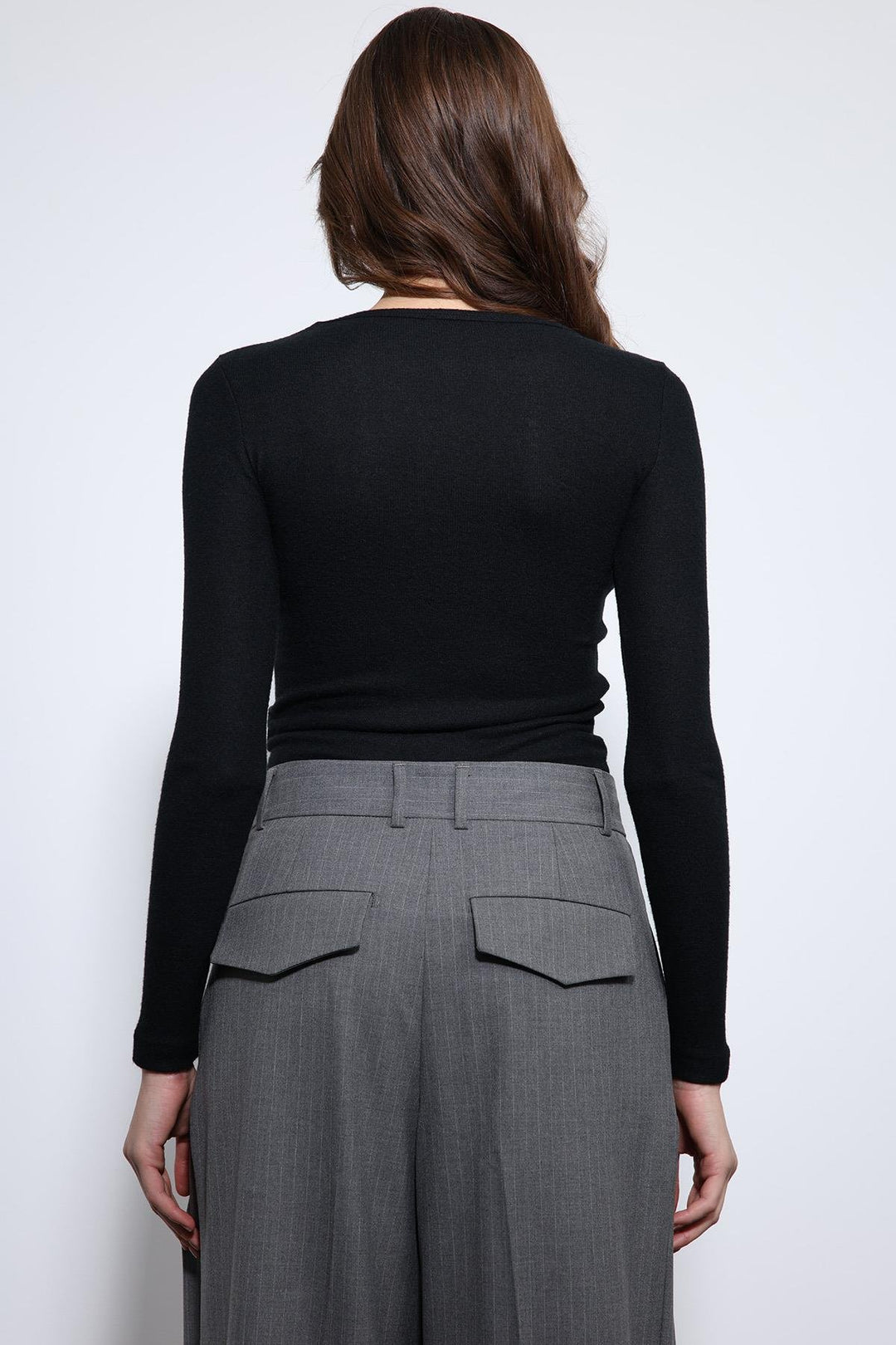 ANT Antioch Siyah Basic Uzun Kollu T-Shirt - Plainfield