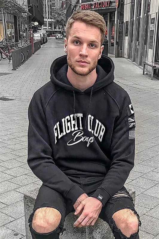 MDX Black Printed Hooded Sweatshirt 2868 - Olympia