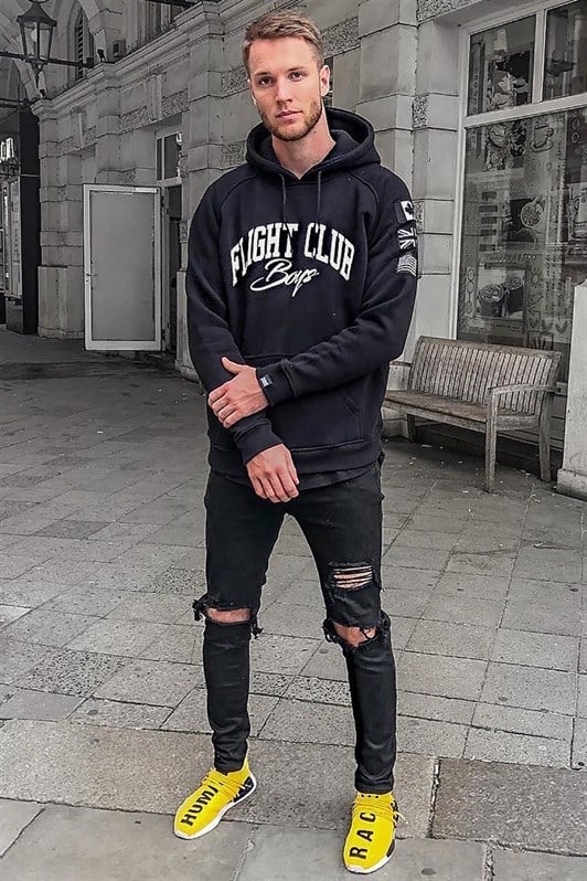 MDX Black Printed Hooded Sweatshirt 2868 - Olympia