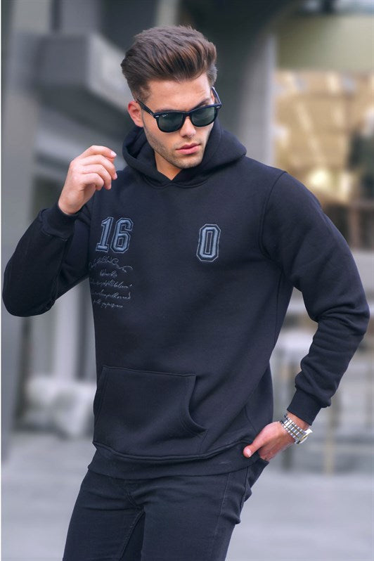MDX Black Printed Hooded Sweatshirt 6006 - West Sacramento