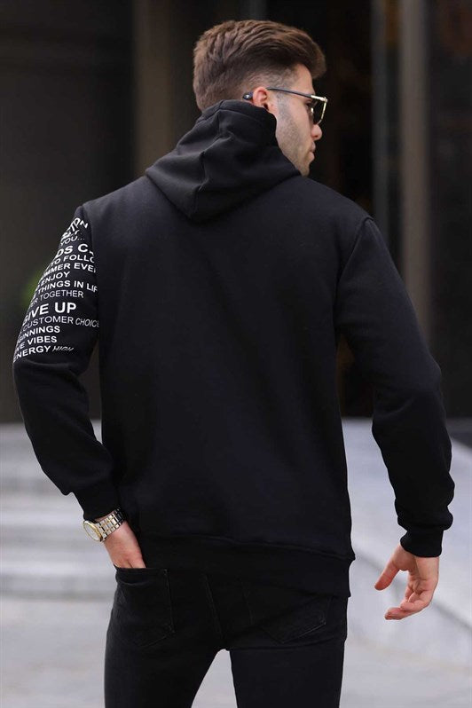 MDX Black Printed Hooded Sweatshirt 6009 - Mariupol