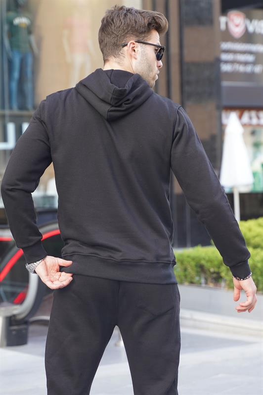 MDX Black Printed Hooded Sweatshirt 6149 - Blackpool
