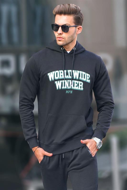 MDX Black Printed Hooded Sweatshirt 6149 - Blackpool