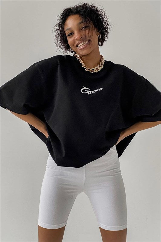 MDX Black Printed Oversized T-shirt MG1491 - Bautzen