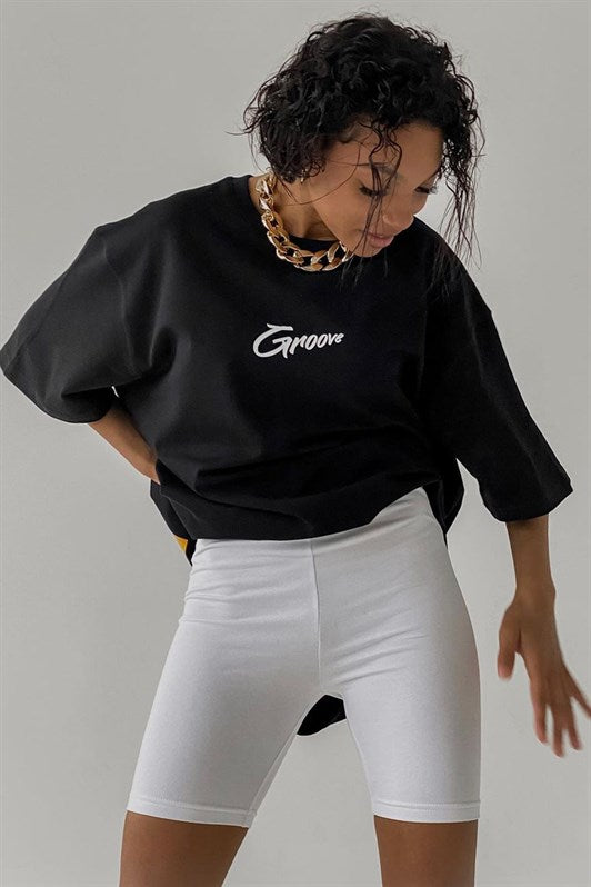 MDX Black Printed Oversized T-shirt MG1491 - Bautzen