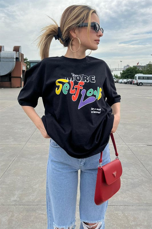 MDX Black Printed Oversized T-shirt MG1522 - Sheboygan