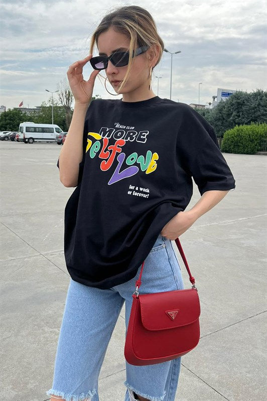 MDX Black Printed Oversized T-shirt MG1522 - Sheboygan