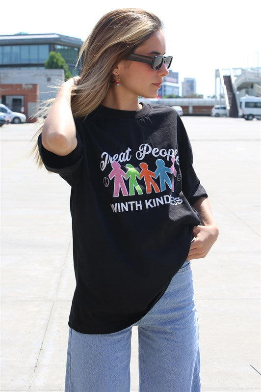 MDX Black Printed Oversized T-shirt MG1523 - El Pueblito