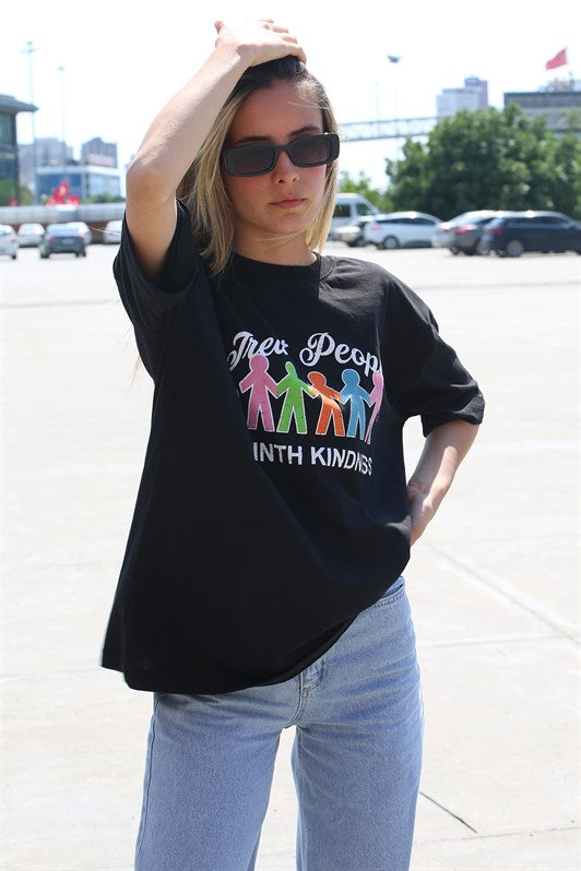 MDX Black Printed Oversized T-shirt MG1523 - El Pueblito