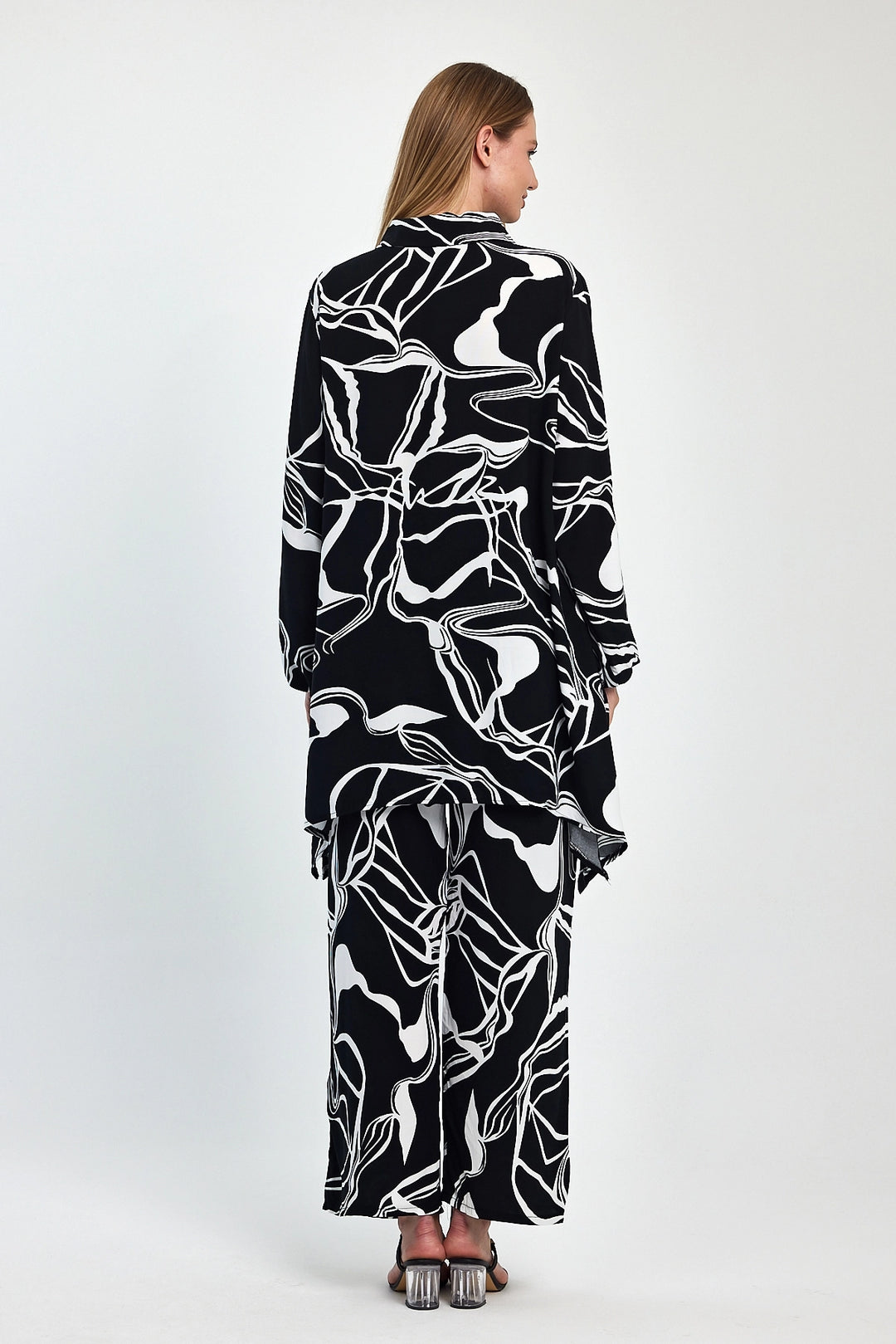 Maxi Boy Black Printed Tunic and Pants Woven Viscon Set BCVL-251055 - Tallahassee