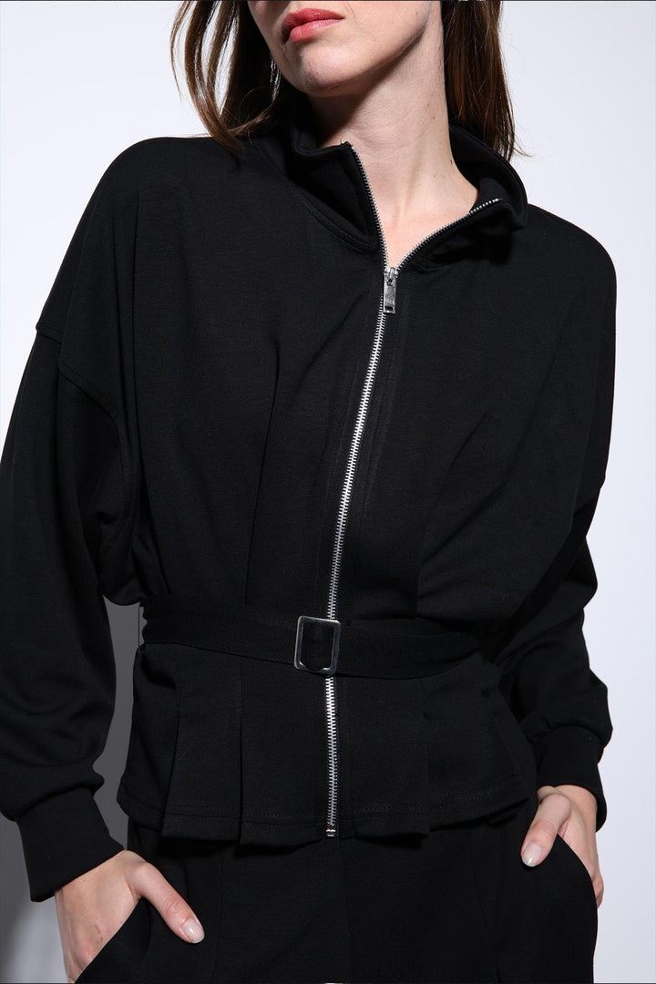 ANT Antioch Black Belted Wide Leg Pantsuit - Apple Valley