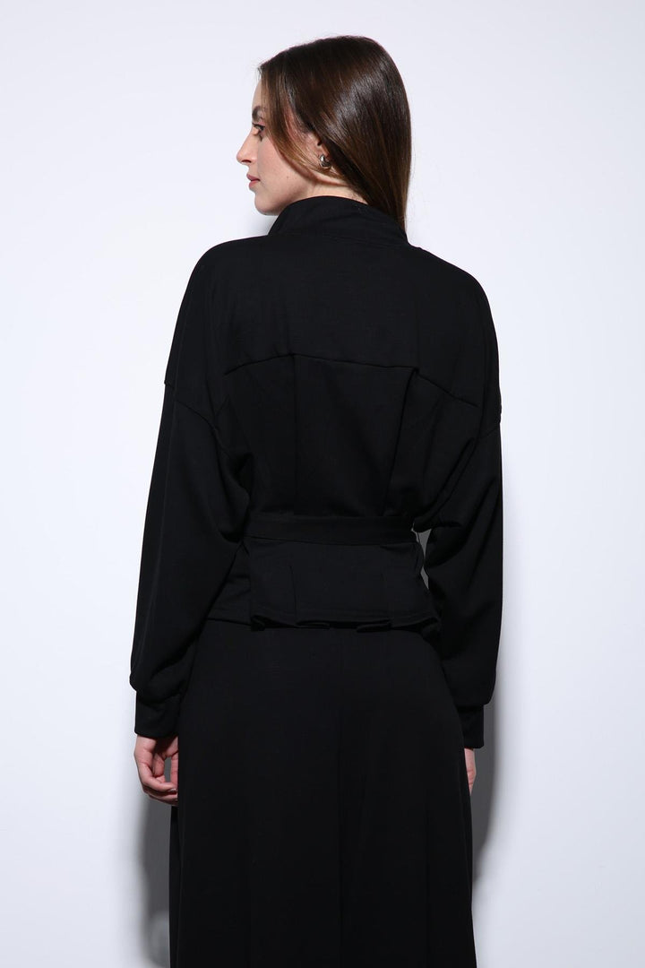 ANT Antioch Black Belted Wide Leg Pantsuit - Apple Valley