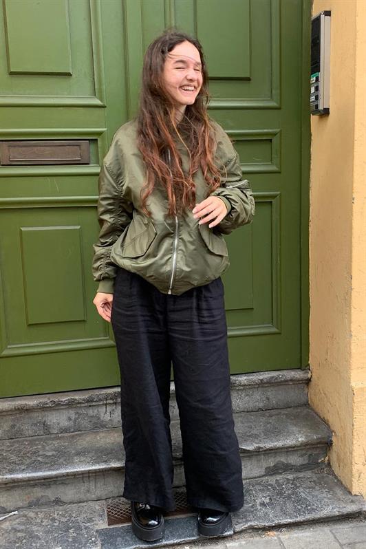 MDX Black High Waisted Wide Leg Fabric Pants MG1950 - Horlivka