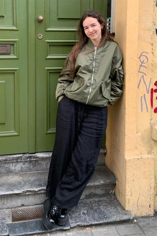 MDX Black High Waisted Wide Leg Fabric Pants MG1950 - Horlivka