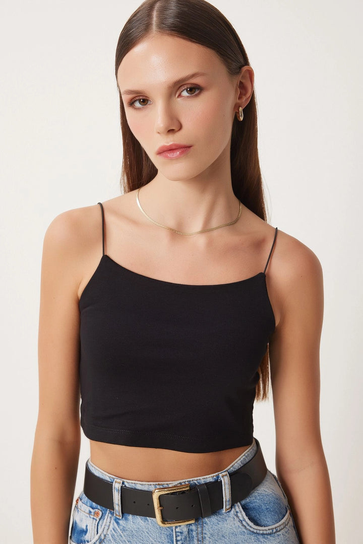 Black and White Knitted Blouse with String Straps 2-Pack BCCL-253001 - Encinitas
