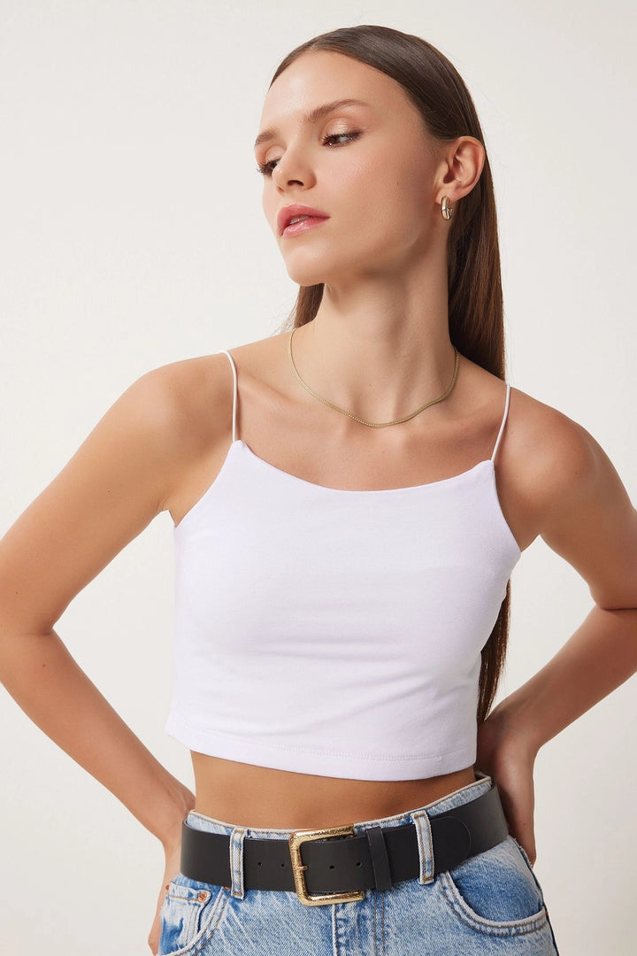 Black and White Knitted Blouse with String Straps 2-Pack BCCL-253001 - Encinitas
