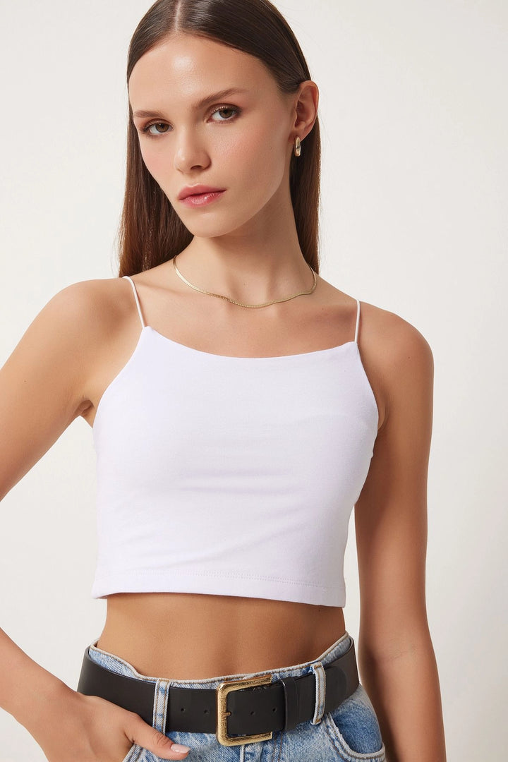 Black and White Knitted Blouse with String Straps 2-Pack BCCL-253001 - Encinitas
