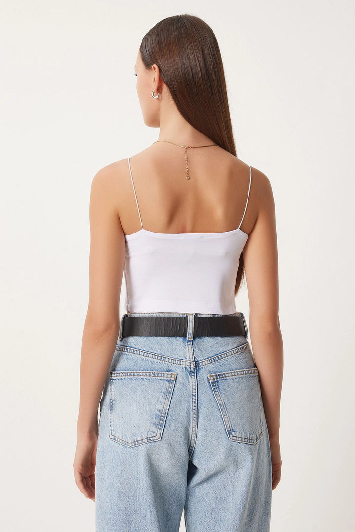 Black and White Knitted Blouse with String Straps 2-Pack BCCL-253001 - Encinitas