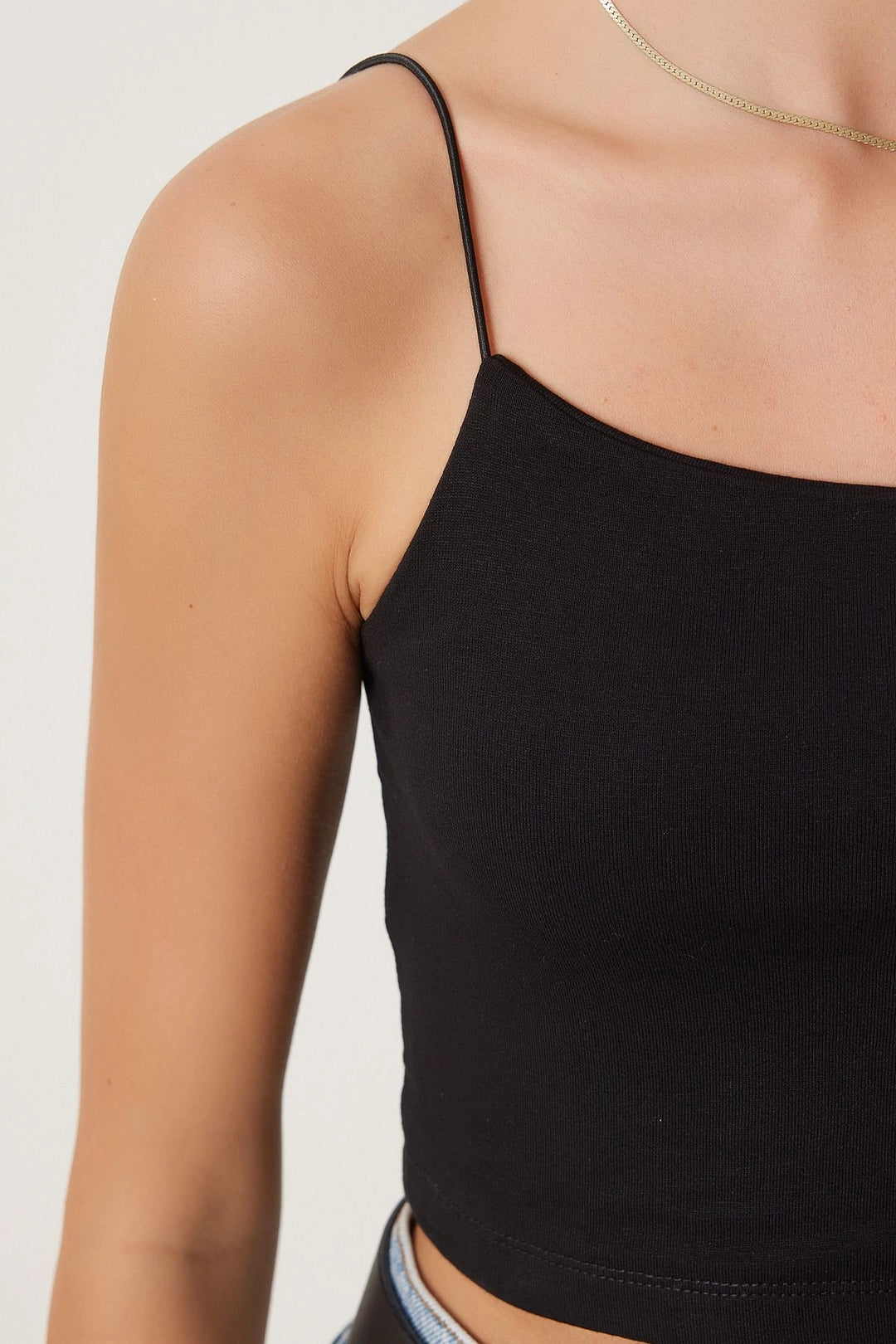 Black and White Knitted Blouse with String Straps 2-Pack BCCL-253001 - Encinitas
