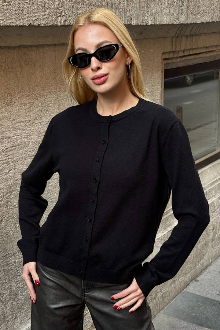 Black Bicycle Collar Buttoned Cardigan BCHZCK-251267 - Gummersbach