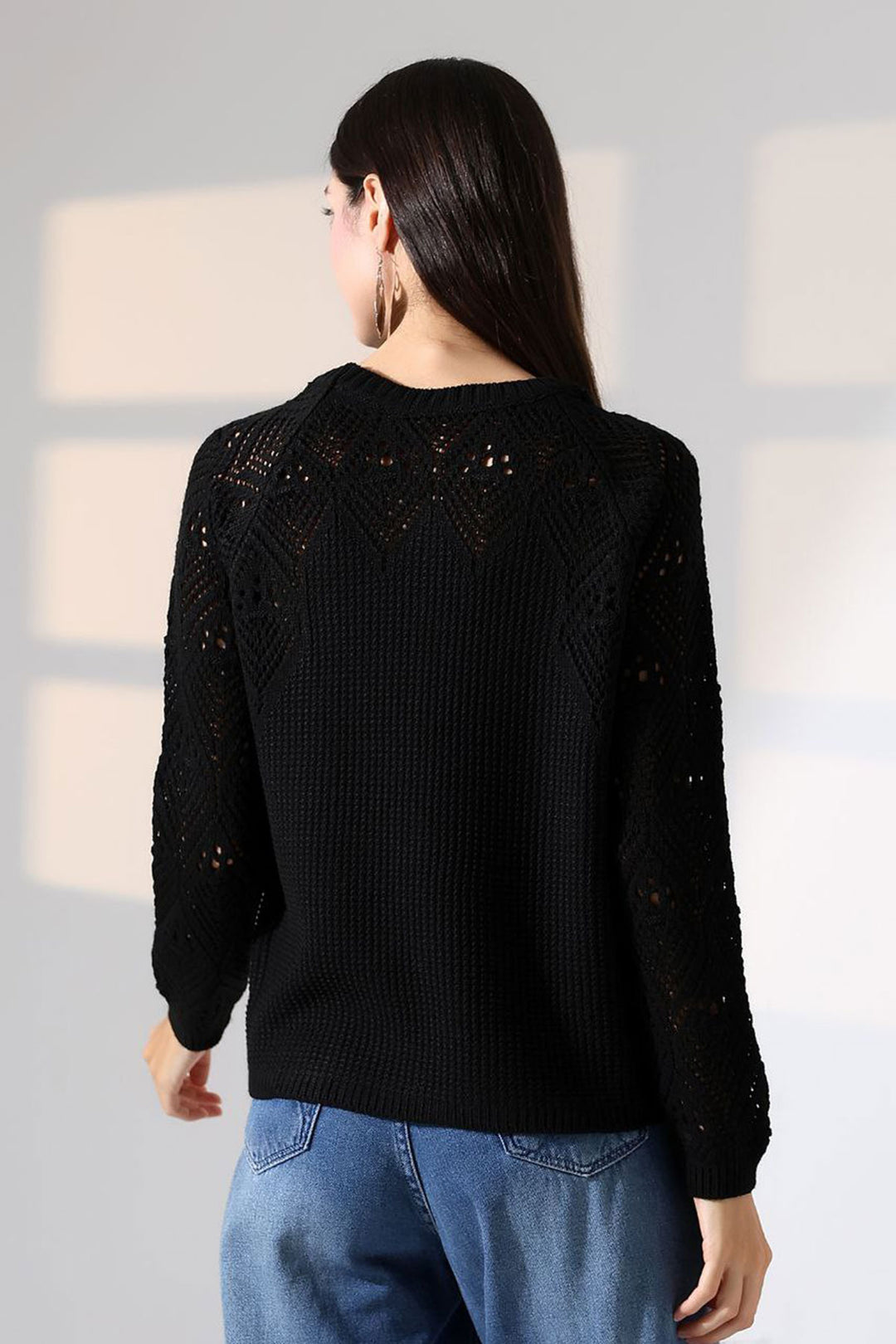 Black Bicycle Collar Embroidered Sweater BCES-252036 - Methuen Town