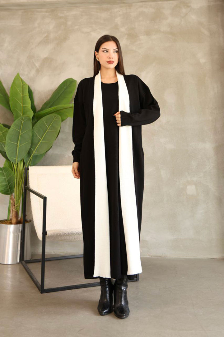 Black Bicycle Collar Knit Dress BCES-252024 - La Paz