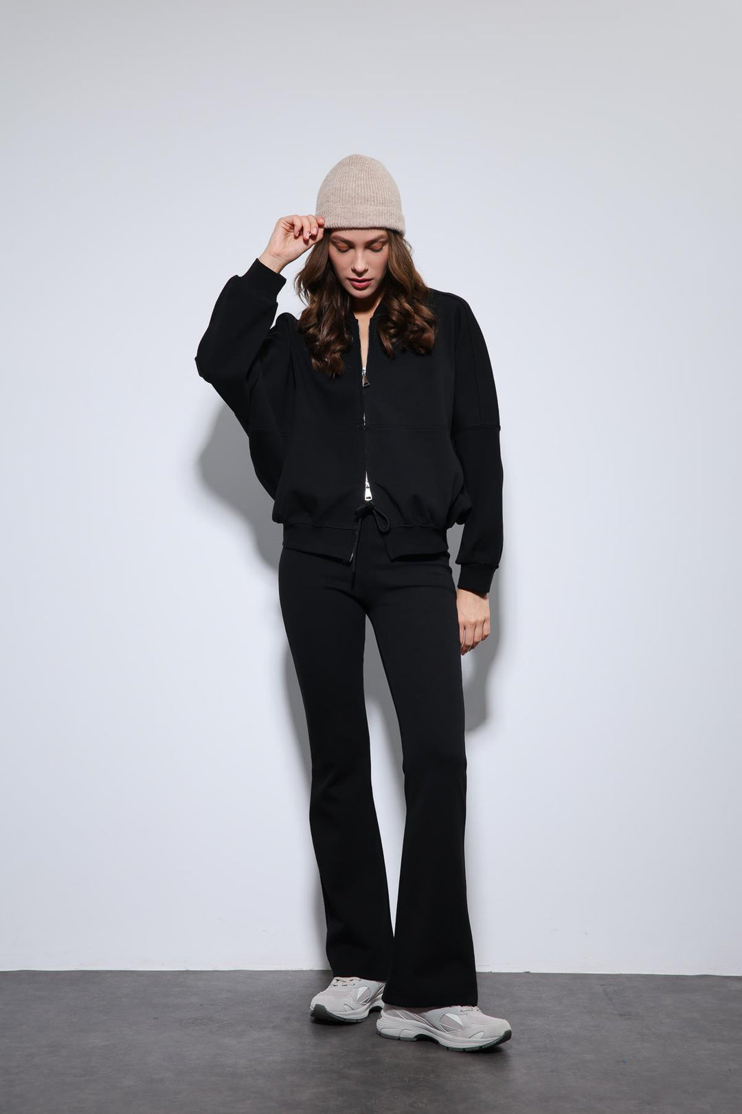 ANT Antioch Black Bomber Jacket and Spanish Flare Sweat Suit - Herford