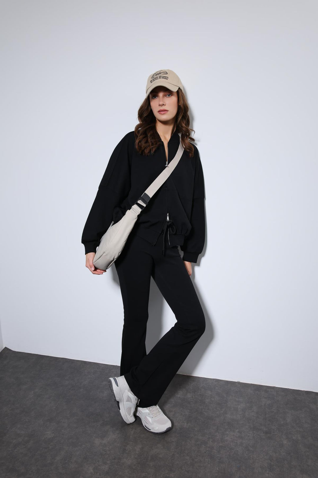 ANT Antioch Black Bomber Jacket and Spanish Flare Sweat Suit - Herford