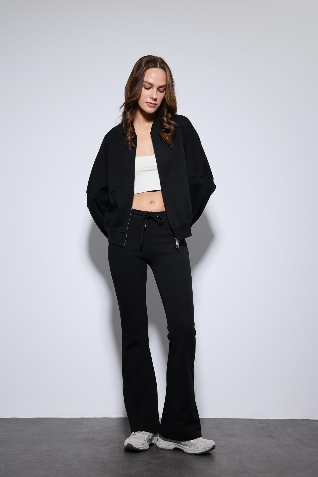 ANT Antioch Black Bomber Jacket and Spanish Flare Sweat Suit - Herford