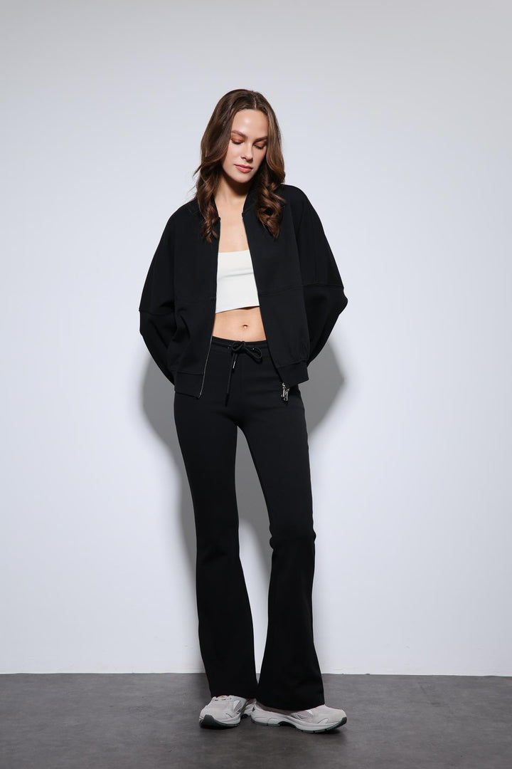 ANT Antioch Black Bomber Jacket and Spanish Flare Sweat Suit - Herford