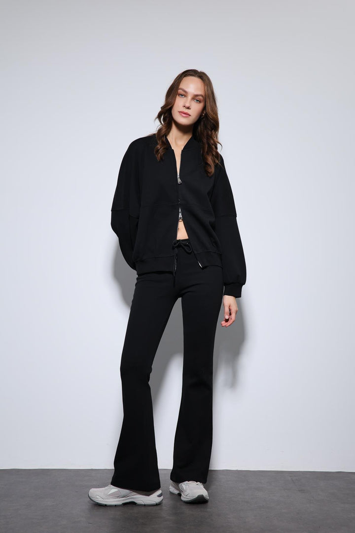 ANT Antioch Black Bomber Jacket and Spanish Flare Sweat Suit - Herford