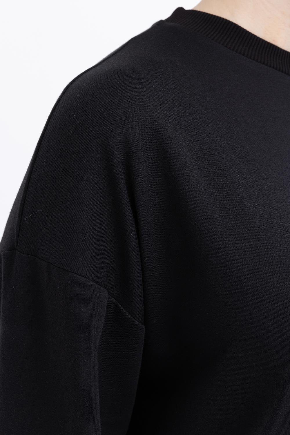 TLD Women Allday Black Big Pocket Side Zippered Lycra Plus Size Tracksuit - Delano