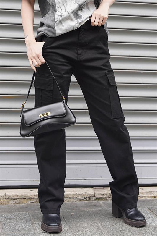 MDX Black Cargo Pants with Pocket Details MG1602 - Kissimmee