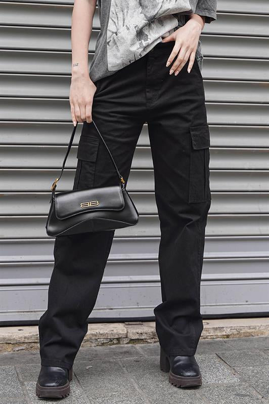 MDX Black Cargo Pants with Pocket Details MG1602 - Kissimmee