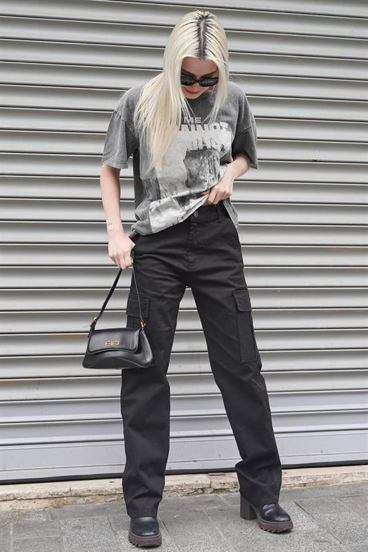 MDX Black Cargo Pants with Pocket Details MG1602 - Kissimmee