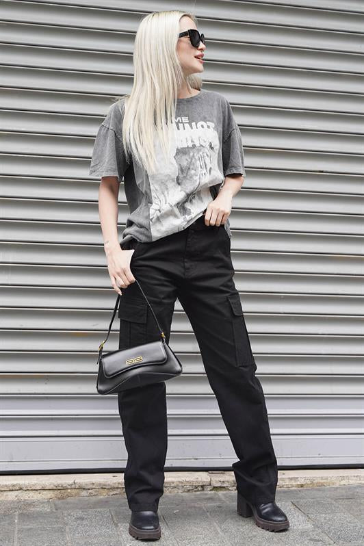 MDX Black Cargo Pants with Pocket Details MG1602 - Kissimmee