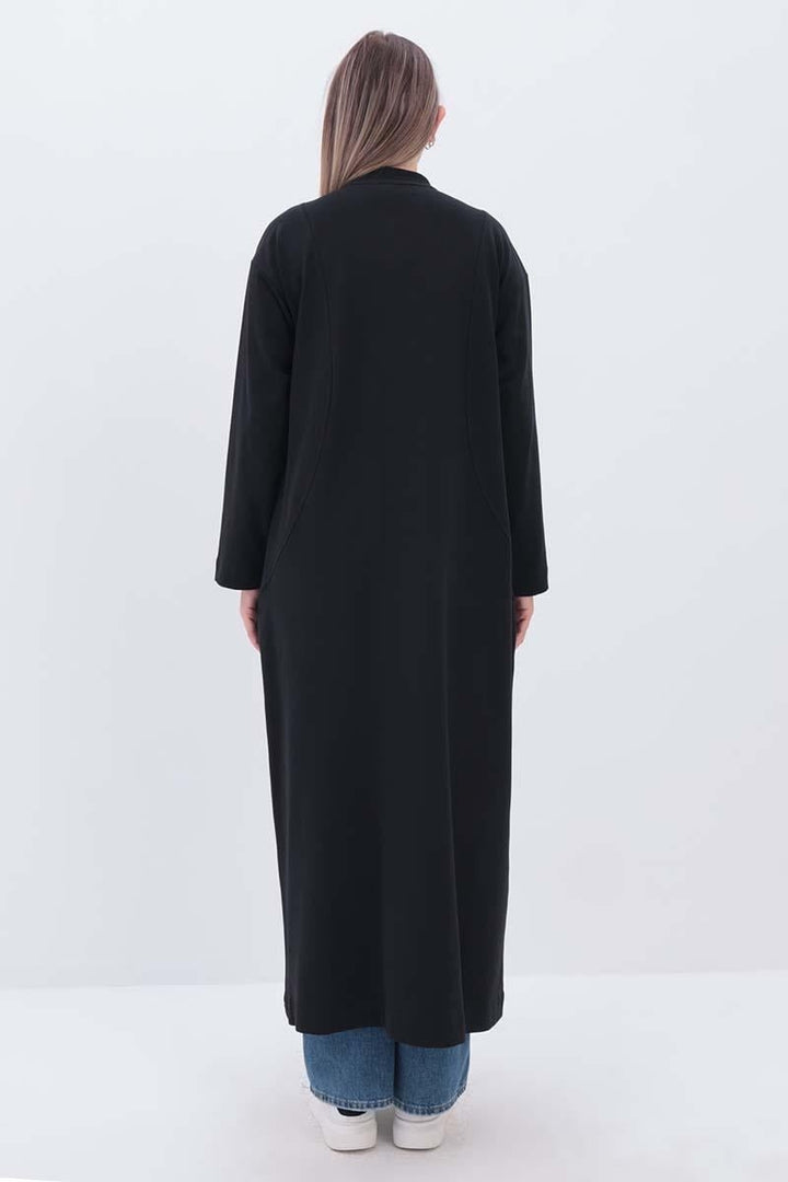TLD Women Allday Black Pocketed Judge Collar Overcoat - Rohnert Park