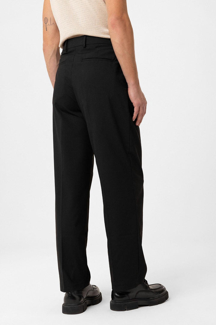 ANT Antioch Siyah Çift Pileli Baggy Fit Erkek Pantolon - Simi Valley