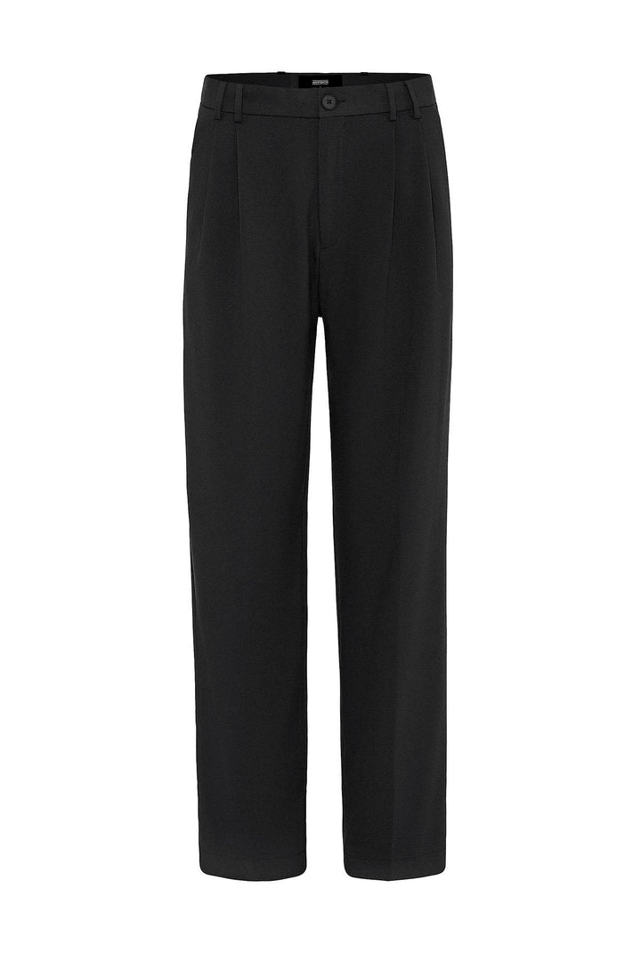 ANT Antioch Siyah Çift Pileli Baggy Fit Erkek Pantolon - Simi Valley