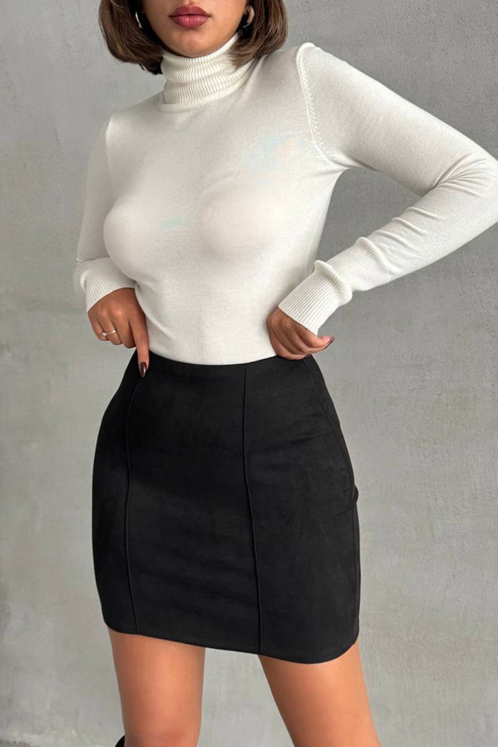 Black Suede Skirt BCHN-25261011 - Concord