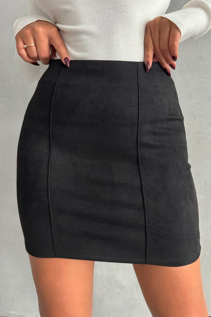 Black Suede Skirt BCHN-25261011 - Concord